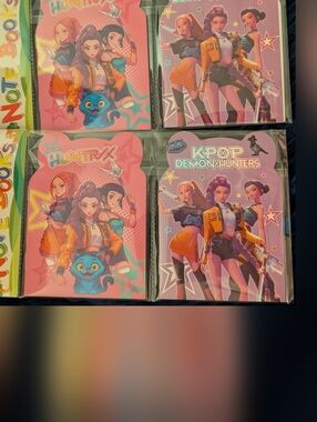 New Set of 4 K-pop Demon Hunters Small Notebook